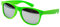 Ciffre EL-Sunprotect® Sonnenbrille Nerdbrille Brille Nerd Silber Voll Verspiegelt Neon Grün UV400
