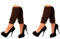 krautwear Damen Beinwärmer Stulpen Legwarmers Overknees gestrickte Strümpfe 80er Jahre 1980er Jahre, 2xbraun, Einheitsgröße