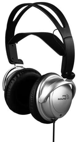 MaxTrack Over Ear Kopfhörer - 2,7 m Kabel, 40mm akustischer Basstreiber, 3.5mm Klinke, Stereo Kopfhörer mit Ohrpolster aus Schaumstoff, TV-Kopfhörer für Studio, Podcast, Monitor, Handy, PC, MP3/4