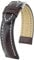 HIRSCH Herren Uhrenarmband Kalbsleder Modell Heavy Calf Größe Uhr 22 mm/Schließe 20 mm, Farbe Braun