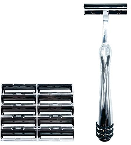 Super Safety Razors Alle Metall-Trac 2 (Trac Ii) G2, GII Gillette Kompatible Rasierer und 10 Taconic Shave Twin Blade-Cartridges