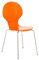 CLP Stapelstuhl Diego I Komfortabler Esszimmerstuhl I Metallgestell, Holzsitz I Ergonomisches Design I Platzsparend In Esszimmer Und Küche, Farbe:orange