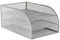OSCO Silver Wiremesh Triple Letter Tray Document Storage A4 Filing Assembled Paper Organiser Desk Tidy