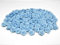 Rosen 15 mm x 20 Stück Satinrosen Aufnäher Deko Blumen Röschen zum Basteln Haarschmuck kleine Rosenköpfe Farbe: hell blau 311