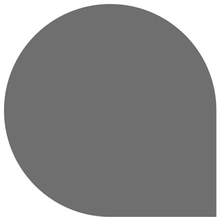 raik PU074-1B6-gg Raik Bodenplatte B6 Tropfen gussgrau pulverbeschichtet 1100 x 1100 mm