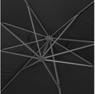 Habitat et Jardin Parasol Lateral de jardín en Aluminio - Sun 4- Rectangular- 3 x 4 m - lastre Incluido