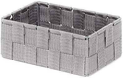 Compactor - Schubladen Organizer STAN M, 18 x 12 x 7 cm, Grau, Aufbewahrungsbox aus Rayon-Gurtband