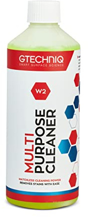 Gtechniq W2 Multi-Purpose Cleaner for Cars, 500ml | Effectively Removes Stubborn Food, Grease, Pen & Soil Stains from All Surfaces, Works on Carpet, Tyres, Engine Bays & Fabric
