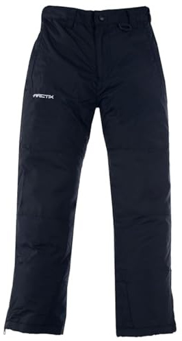 Arctix Kids Snow Pants with Reinforced Knees and Seat, Black, Medium