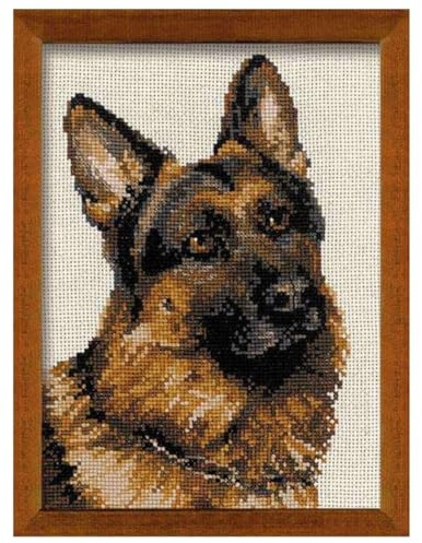 Riolis Kreuzstich-Set Deutscher Schäferhund, Zählmuster