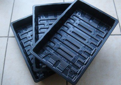 Nutley's 38cm Plastic Full-Size Seed Trays Without Drainage Holes (Pack of 6), British Made