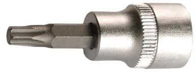SW-Stahl S2229-T15 Schraubendreheinsatz, 10 mm (3/8) Antrieb, T-Profil T15 | Bit-Einsatz aus Chrom-Vanadium-Stahl, matt verchromt, 48 mm Länge, ohne Stirnlochbohrung, 3/8 Zoll Vierkantantrieb