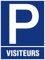 Panneau Parking visiteurs - Rigide 330x400mm - 4181028