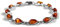 Tropfenform Link Armband In Silber Und cognac Bernstein