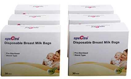 Spectra - Bolsas esterilizadas y desechables para guardar leche materna Talla:6 Packs