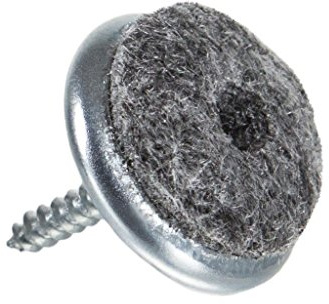 Filzgleiter aus Metall zum Schrauben Ø 24 mm, 8 Stück