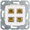 Gira 569903 MJ RJ45 Cat 6A 10 GB 4 Fach LSA Plus Einsatz, reinweiß