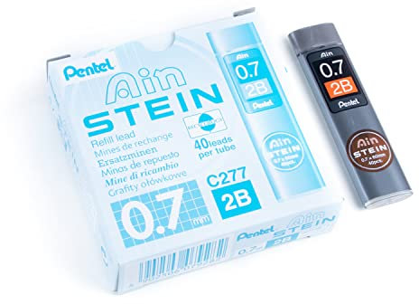 Pentel C277-2B Lot de 12 Etuis de 40 mines 0,7mm 2B pour porte-mines