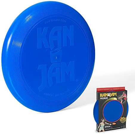 KanJam Flying Disc Frisbee Wurfscheibe Blau - Outdoor Frisbee Spiel für Garten, Strand, Park - 27,9 cm Durchmesser - 168g - Robuste 100% recyclebare Kunststoffscheibe