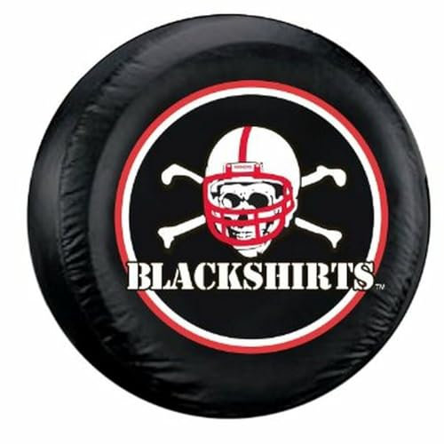 Fremont Die Unisex-Erwachsene 58346 Offiziell lizenzierte NCAA Nebraska Blackshirts Ersatzreifenabdeckung, Mehrfarbig, Einheitsgröße