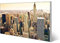 banjado® Magnettafel silber 78 x 37cm / Magnetwand aus Metall/Magnetpinnwand Memoboard/Pinnwand Magnettafel Küche, Büro, Kinderzimmer inkl. 4 Magnete & Montageset Motiv New York City