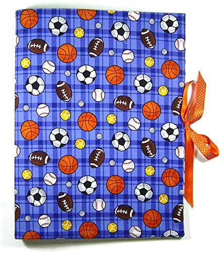 bettina bruder - Sammelmappe DIN A3 - innen 30 Sichthüllen - Fussball Bälle blau orange
