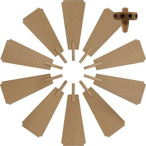 Dregeno Seiffen Flügelrad für Weihnachtspyramide - Metall, Durchmesser 50cm, 10 Flügel, Hängend, Traditionell, Weihnachten