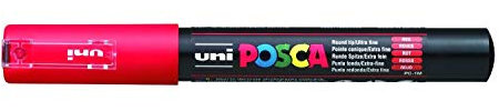 Posca Uni-Ball PC-1M Rot, 12 Stück