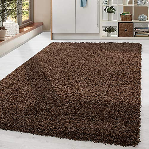 HomebyHome Shaggy Teppich 300x400 cm XXL für Wohnzimmer - Shaggy Teppich Hochflor Braun Extra Weich und Flauschig - Langflor Groß Teppiche für Schlafzimmer, Esszimmer, Küche, Flur - Carpet, Halı