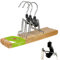 logei 10 Stück Holz Kleiderbügel Hosenbügel Hosenspanner Hosenklemmbügel Hosenhalter (25 cm lang)