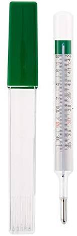 Geratherm Glass Oral Thermometer, Mercury Free, Oval Shape Fahrenheit/Celsius, Item Number 20010-100 | 1 Count