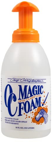 Chris Christensen OC Magic Foam Self Rinse, Dog Shampoo, Groom Like a Professional, Great For Spot & Brush Cleaning,Breaks Down Product Residue, All Coat Types, Made in USA, 532ml