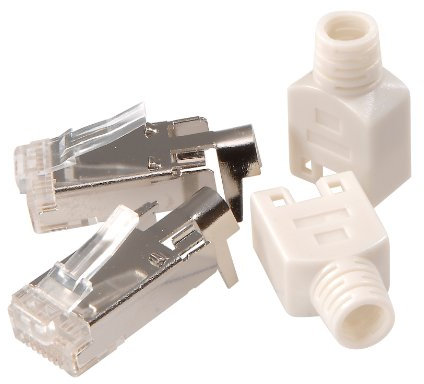 Vivanco Cat 5e Netzwerkstecker 2 Stück inkl. Knickschutzkappen
