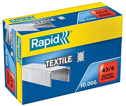 Rapid 24872200 Heftklammern 43/6mm Super Strong, verzinkt, 10000 Stück