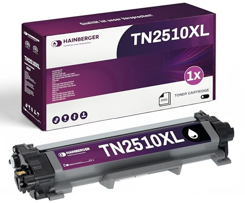 Hainberger TN2510XL Tonerkartusche kompatibel für Brother TN-2510XL | für DCP-L2620DW, DCP-L2627DW, DCP-L2660DW, HL-L2400DWE, HL-L2445DW, MFC-L2800DW, MFC-L2827DW, MFC-L2835DW, MFC-L2860DWE |3.000 S.