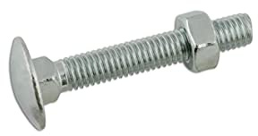 Connect 33145 Coach bolts & Nuts 10mm x 75mm 50pc