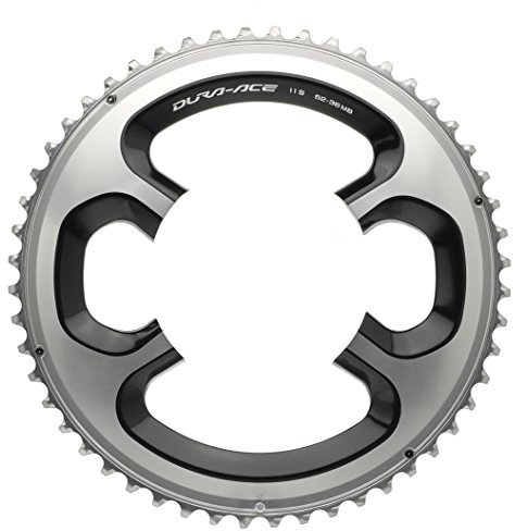 Shimano 52D 9000 D.ACE (52/36) Plato, Negro, Única