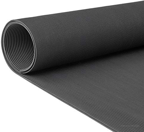Nord-Industriegummi - Gummimatte Feinriefen - Anti-Rutsch Gummiläufer fein gerippt - 10m² Feinriefenmatte 1,0 x 10,0m, Stärke: 3mm, Schwarz - Als Schutzmatte, Bodenbelag, Kabelschutzmatte
