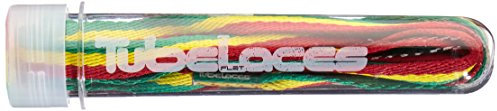 TubeLaces Unisex White Flat rasta, 90cm