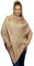 Mississhop Poncho Strick Sweatshirt Pullover Umhang Überwurf 30-01 Milchkaffee