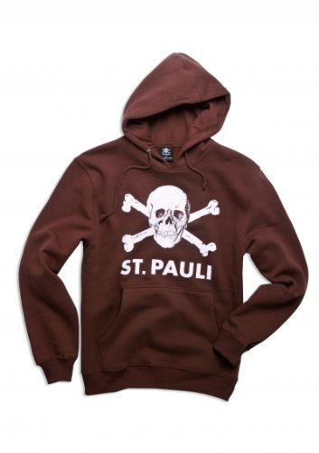Upsolut FC St. Pauli - Totenkopf Kapuzenpullover, braun, Grösse XXL