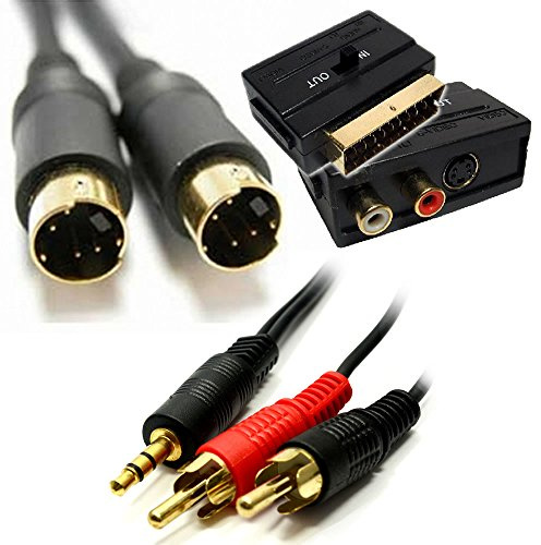 kenable Laptop Zum Scart TV Kit SVHS Zum Scart Mit Audio Anschlusskabel 10 m [10 Meter]