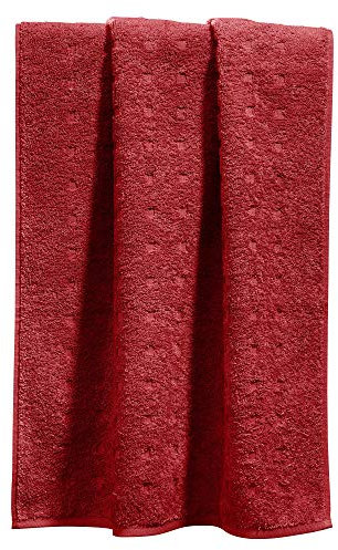 Möve Handtuch Quadretti Walk-Frottier rot Größe 50x100 cm