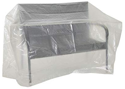 Greemotion Schutzhülle für Gartenbank wasserabweisen mit Ösen, Transparent, 160x75x78cm