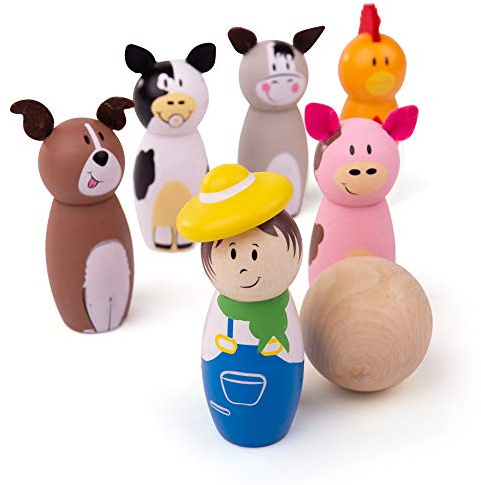 Bigjigs Toys Farm Skittles Game