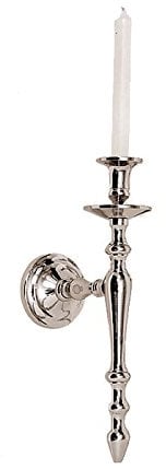 Boltze Wand-Kerzenleuchter H32cm Aluminium vernickelt
