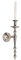 Boltze Wand-Kerzenleuchter H32cm Aluminium vernickelt