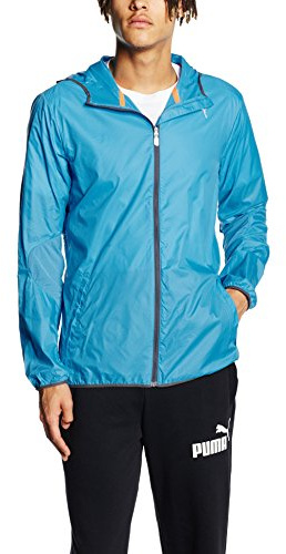Puma Men's Hooded Lightweight Jacket, Men, Jacke Hooded Lightweight Jacket, Atomic Blue, XXL