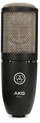AKG P220 MICROFONO STUDIO STATICO CARDIOIDE AMPIO DIAFRAMMA Nero