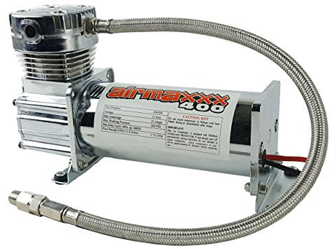 airmaxxx 400 Chrome Air Ride Federungskompressor - 200 PSI | 12 V | Einzeleinheit
